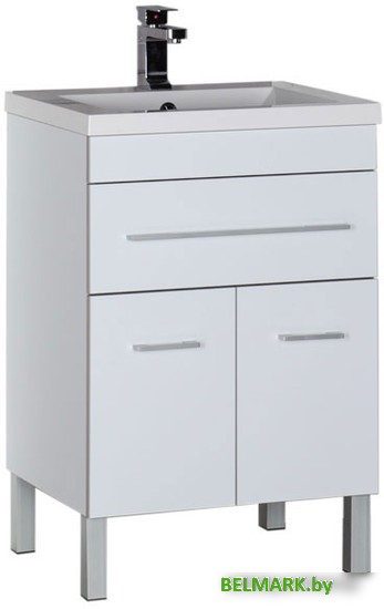 Aquanet Тумба под умывальник Верона 58 (белый, 1 ящик, 2 дверцы) - фото