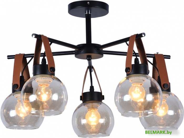 Люстра средней высоты Mirastyle MX-1126/5 MBK+CR - фото