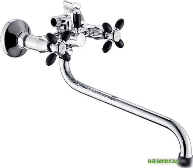 Смеситель Эверест B22-071F (черный/хром) - фото