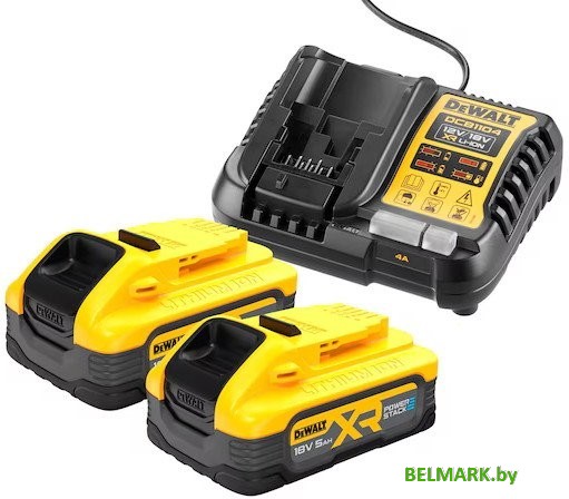 Аккумулятор с зарядным устройством DeWalt DCB1104H2 (18В/2x5 Ач + 12-18В) - фото
