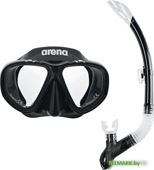 Набор для плавания ARENA Premium Snorkeling Set Jr 002019505 (черный/прозрачный) - фото
