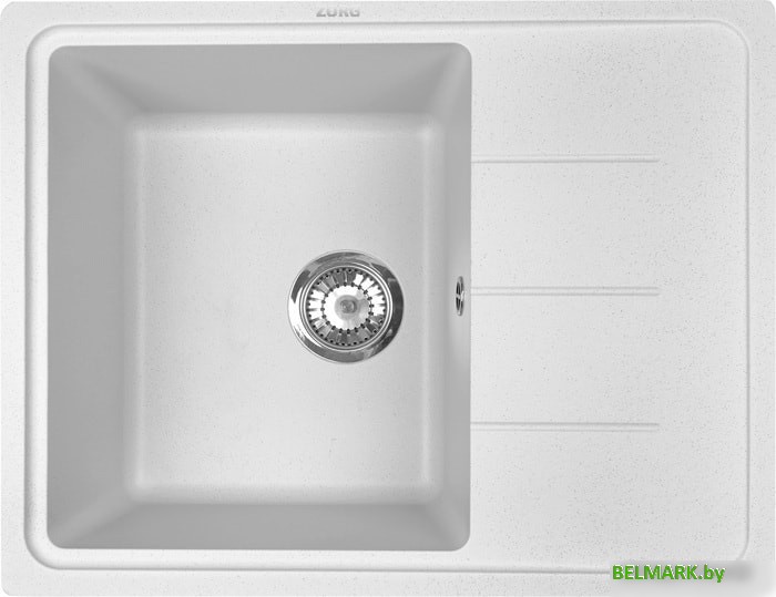 Кухонная мойка ZorG Torino 62 (белый камень) - фото