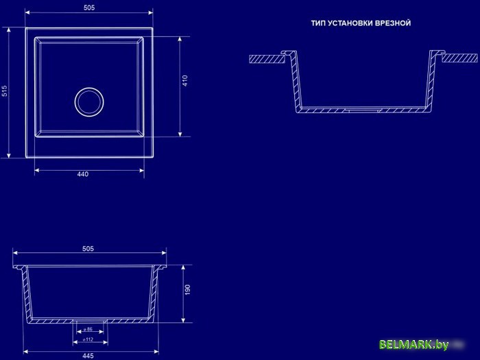 Кухонная мойка AV Engineering Star AV505515SSN (песочный) - фото2