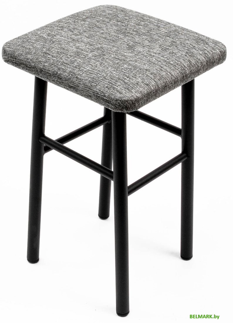 Табурет ВВР Классик (серый/черный, рогожка) - фото