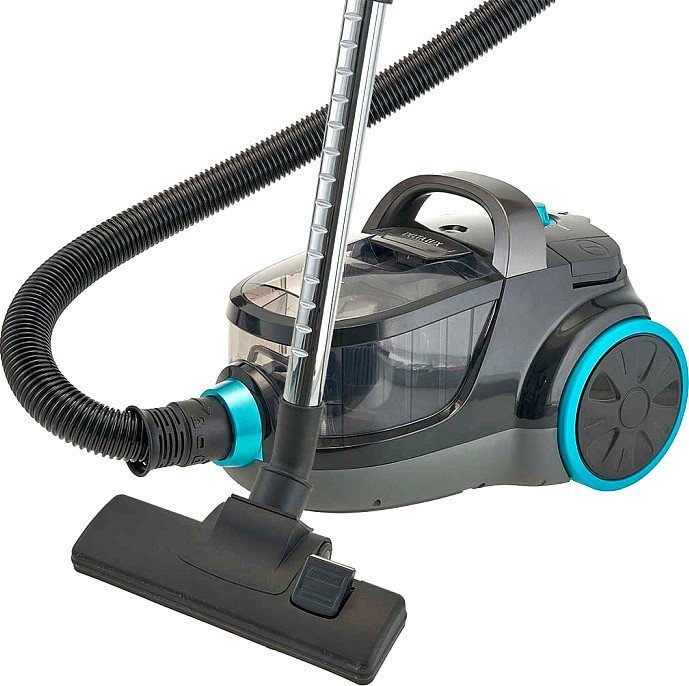 Пылесос Delta Lux DL-0836 (черный/бирюзовый) - фото