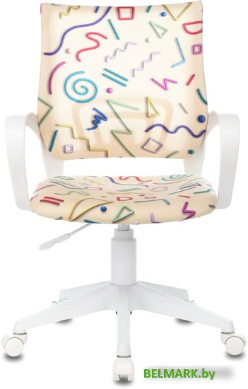 Компьютерное кресло Бюрократ Burokids 1W 1920820 (песочный Sticks 02/пластик белый) - фото2