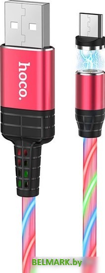 Кабель Hoco U90 microUSB (красный) - фото2