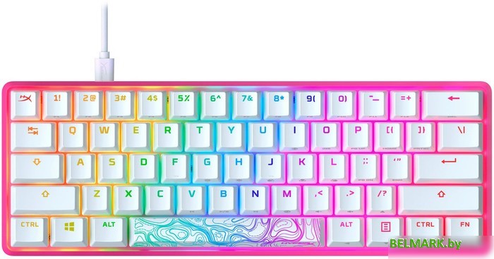 Клавиатура HyperX Alloy Origins 60 Pink (HyperX Red, нет кириллицы) - фото