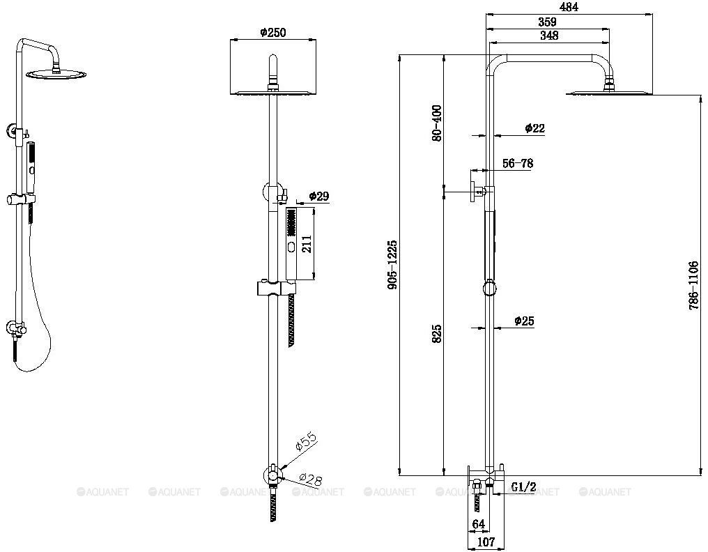 Душевая система Allen Brau Priority 5.31031-31 - фото2