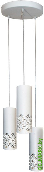 Подвесная люстра Элетех Касабланка 232 НСБ 01-3х60-165 Е27 1005404829 (белый муар) - фото