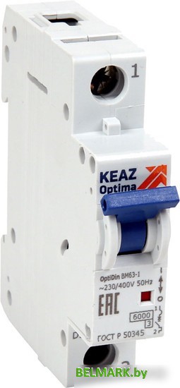 Выключатель автоматический КЭАЗ OptiDin BM63-1C4-DC-УХЛ3 261167 - фото