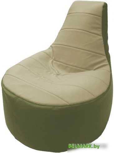 Кресло-мешок Flagman Трон Т1.3-31 (светло-бежевый/оливковый) - фото