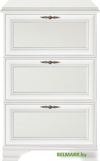 Тумба для обуви Black Red White Kentaki S320-SFВ3B (белый/белый) - фото