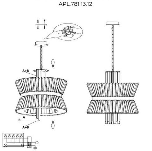 Подвесная люстра Aployt APL.781.13.12 - фото2
