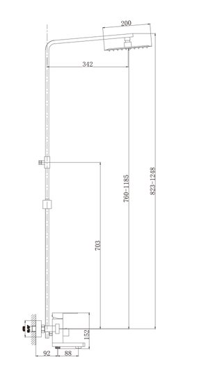 Душевая система Haiba HB24803 (нержавеющая сталь) - фото2