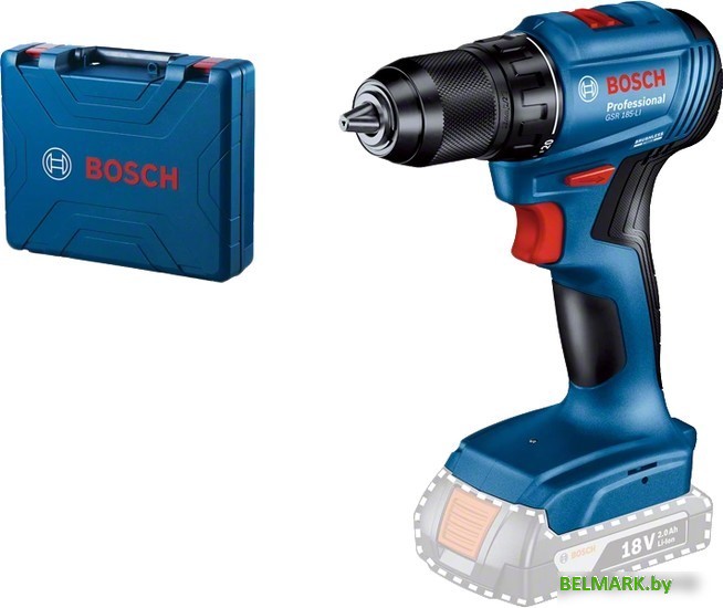 Ударная дрель-шуруповерт Bosch GSR 185-LI Professional 06019K3003 (без АКБ, кейс) - фото