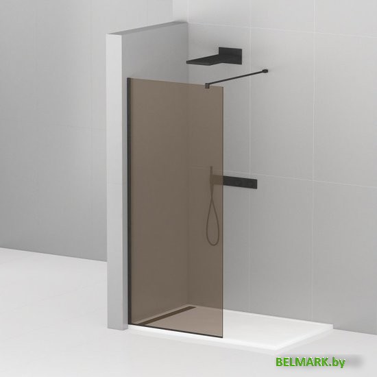 Душевая стенка Cezares LIBERTA-L-1-110-120-BR-NERO - фото