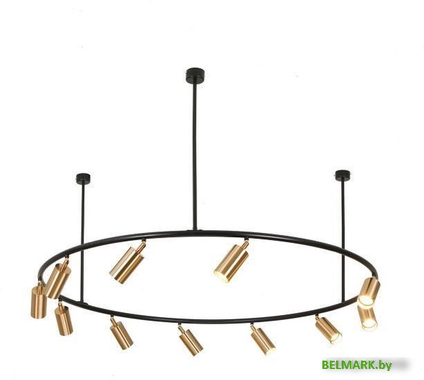Подвесная люстра Kinklight Кайко 07615-12 (черный/бронза) - фото