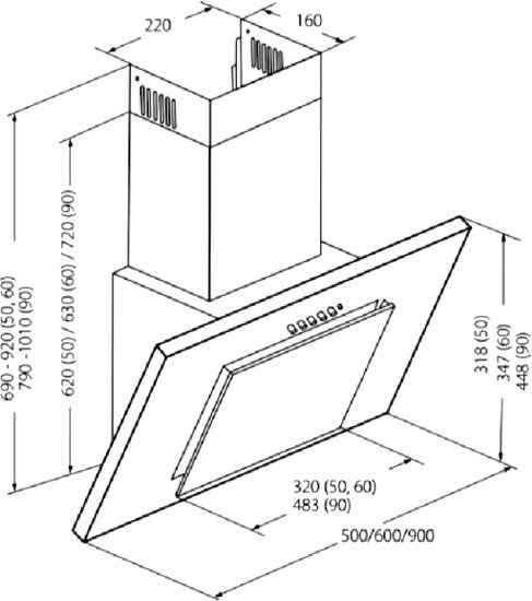 Кухонная вытяжка Akpo Nero line eco 90 WK-4 (белый) - фото2