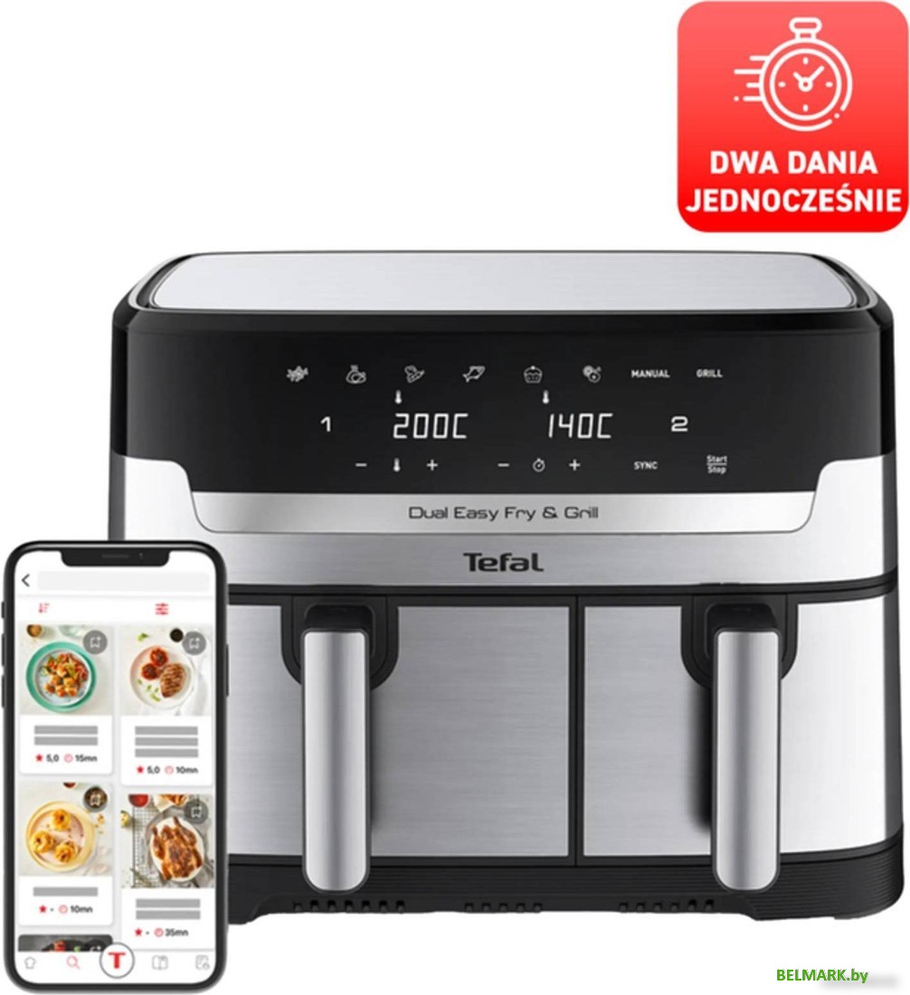 Аэрофритюрница Tefal Dual Easy Fry & Grill EY905D10 - фото2