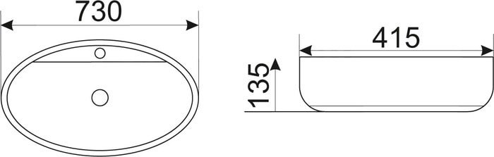 Умывальник CeramaLux N9435 - фото2