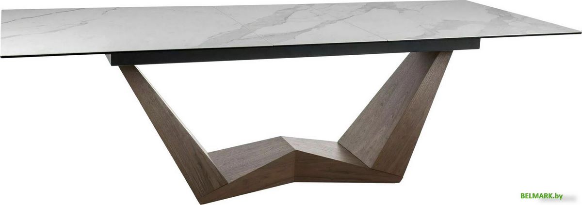 Кухонный стол Signal Bonucci ceramic BONUCCIBOR200 (белый/орех) - фото