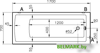 Ванна Vitra Neon 170x70 - фото2