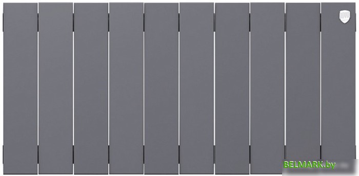 Биметаллический радиатор Royal Thermo PianoForte 300 Silver Satin (10 секций) боковое подключение - фото