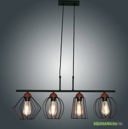 Подвесная люстра Элетех Конти 241 НСБ 01-4х60-109 Е27 1005405026 (черный муар/медь) - фото2