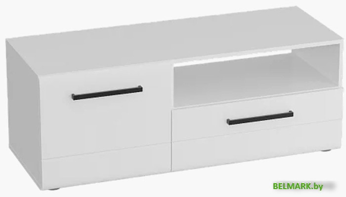 Тумба Мебельград Кёльн 1220 высокая (белый аляска-белый глянец) - фото