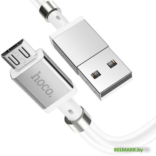 Кабель Hoco U91 Magic Magnetic USB - Micro-USB (1 м, белый) - фото2