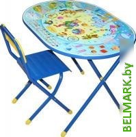Складной стол Дэми УЗ-01 Овал: Цирк (синий) - фото