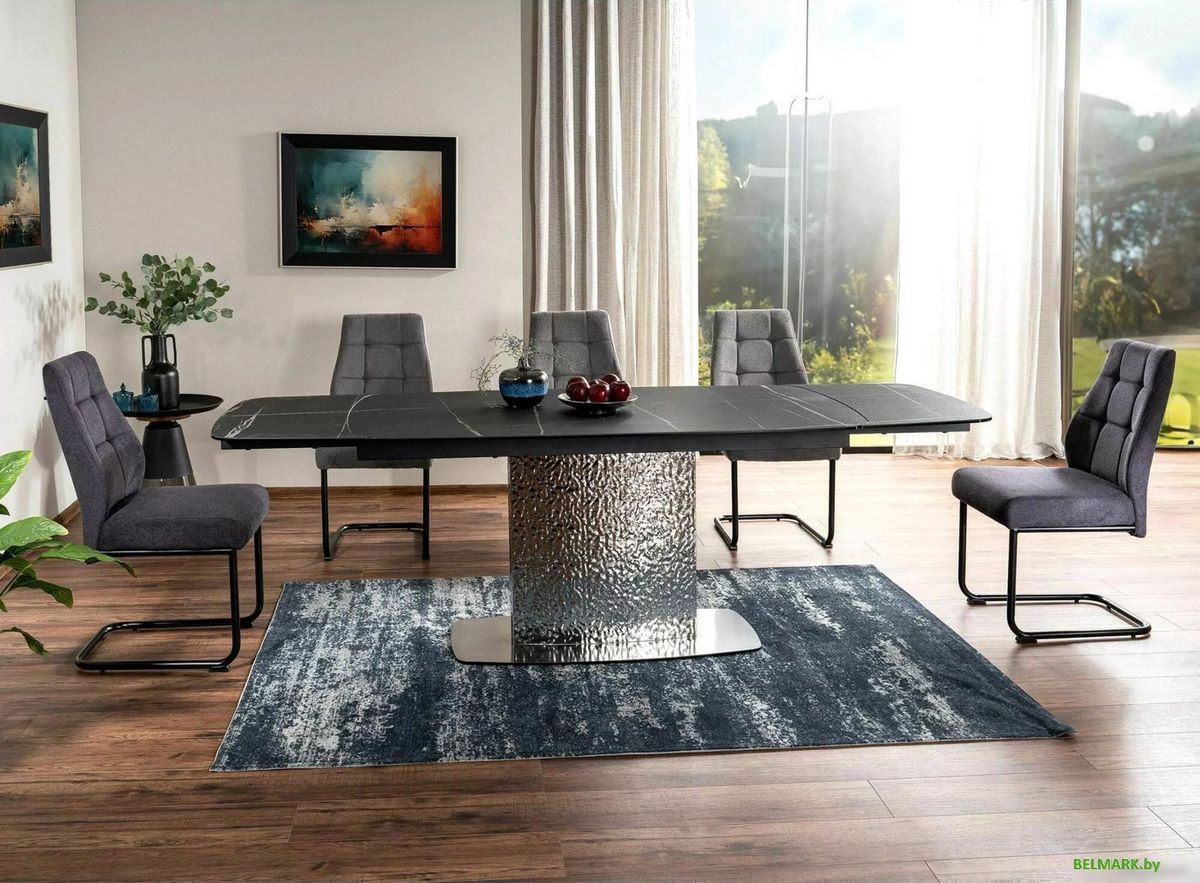 Кухонный стол Signal Moncler ceramic MONCLERCC160 (черный/черный матовый) - фото2