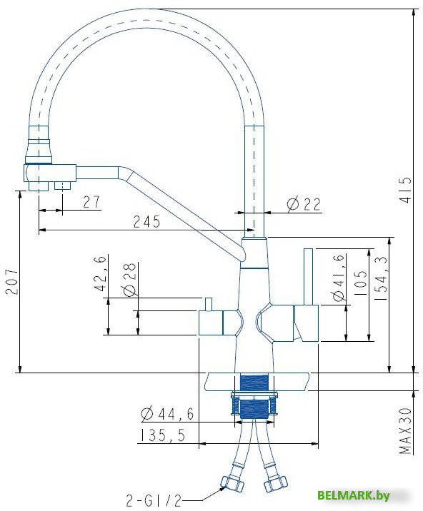 Смеситель ARFEKA Japeto (satin) - фото2