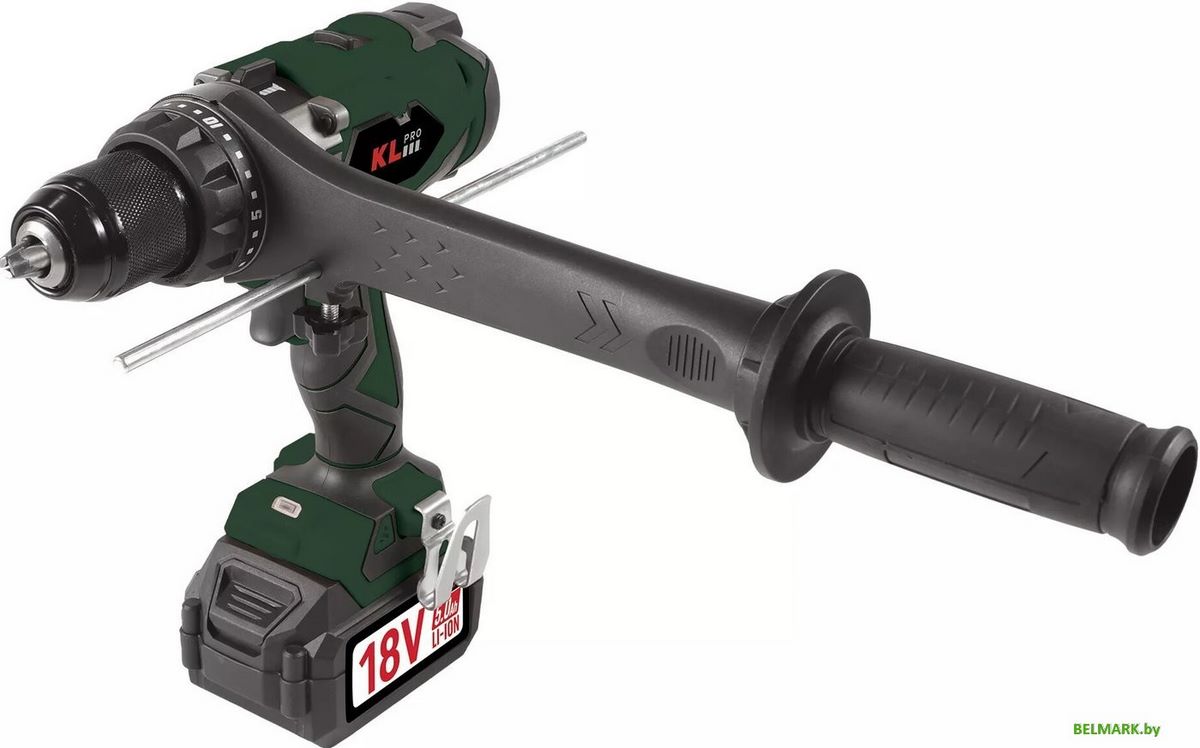 Ударная дрель-шуруповерт KLPRO KLDM18BHX-50 (с 2-мя АКБ, кейс) - фото