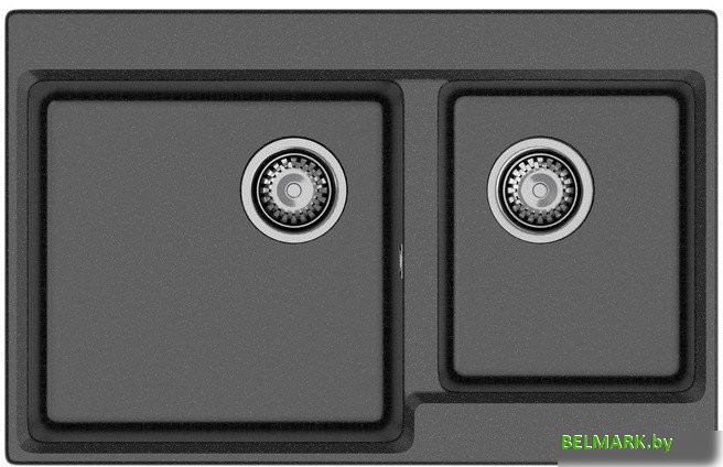 Кухонная мойка GranFest GF-LV-780K (черный) - фото