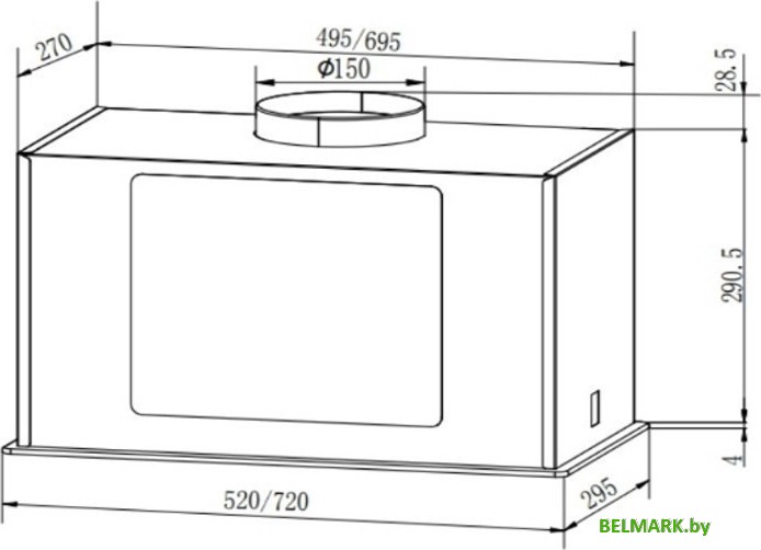 Кухонная вытяжка Faber Aria WH 72 305.0702.960 - фото2
