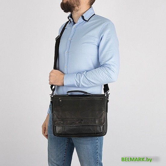 Портфель Poshete 253-7501-24-BLK (черный) - фото2