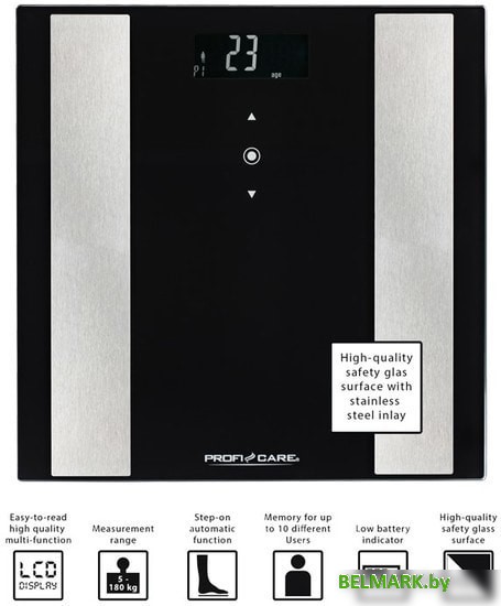 Напольные весы Proficare PC-PW 3007 FA (черный) - фото2
