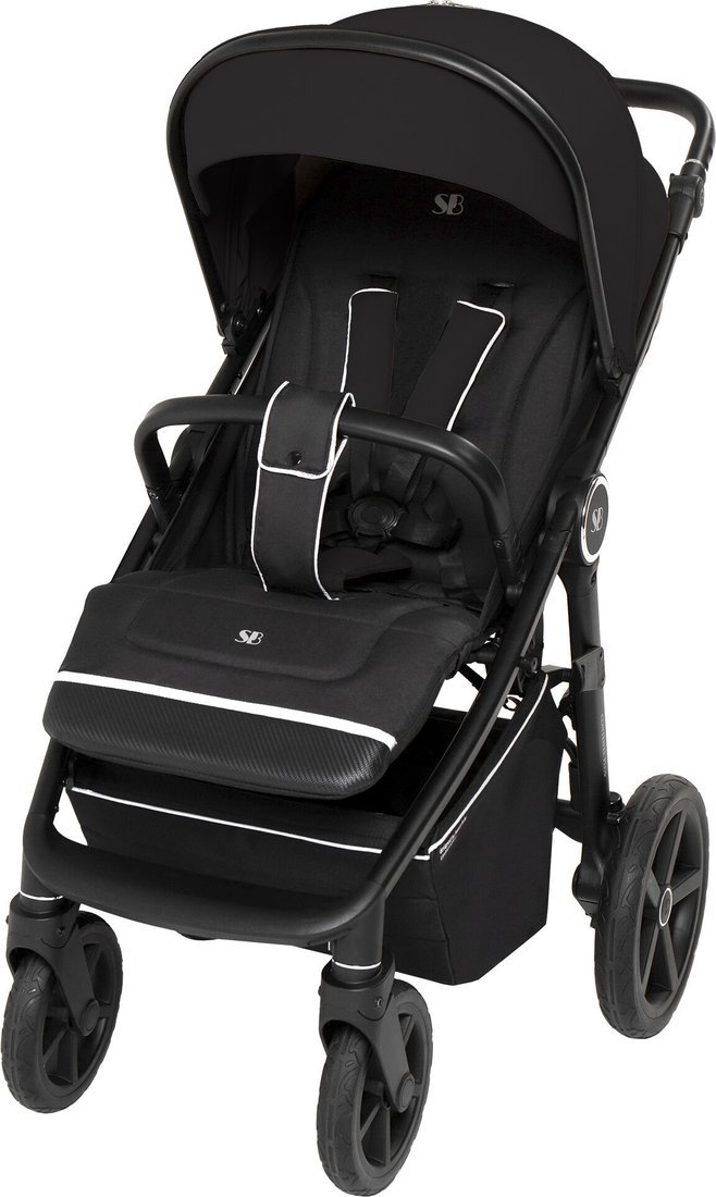 Коляска прогулочная «книга» Sweet Baby Contente Plus Basic (черный) - фото