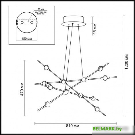 Подвесная люстра Odeon Light Costella 3906/48L - фото2