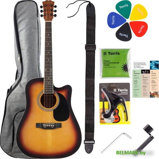 Акустическая гитара Terris TD-045 SB Starter Pack - фото