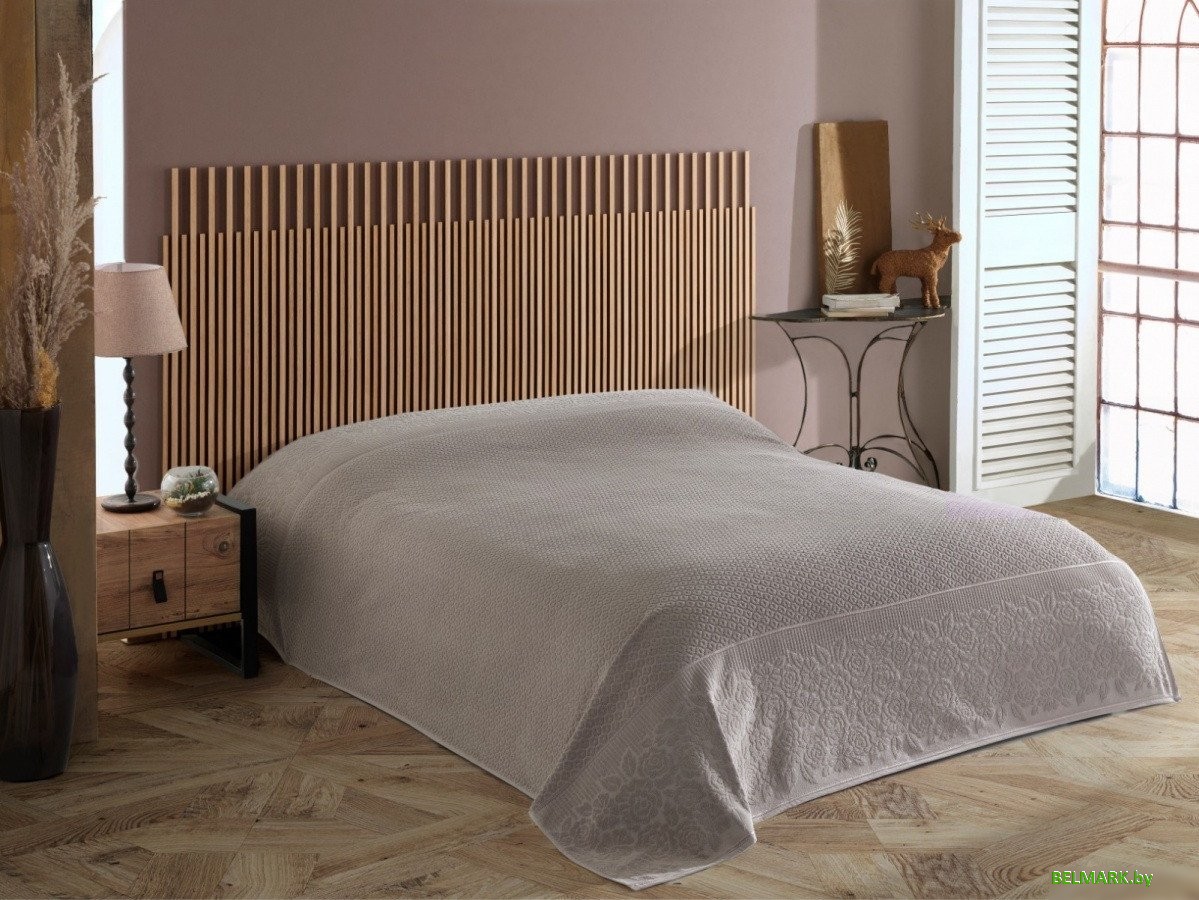 Плед Karven Rose Евро P 959 v5 (серо-бежевый) - фото2