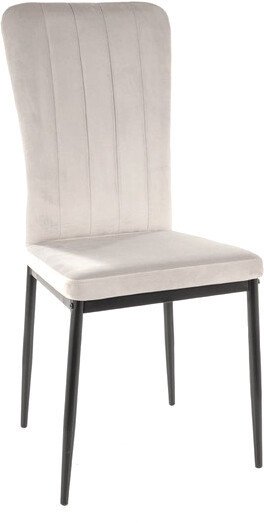 Стул Signal Vigo Velvet (bluvel 03 светло-серый/черный) - фото