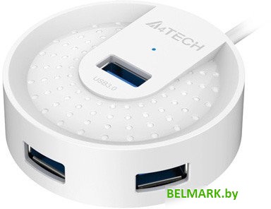 USB-хаб A4Tech HUB-30 (белый) - фото