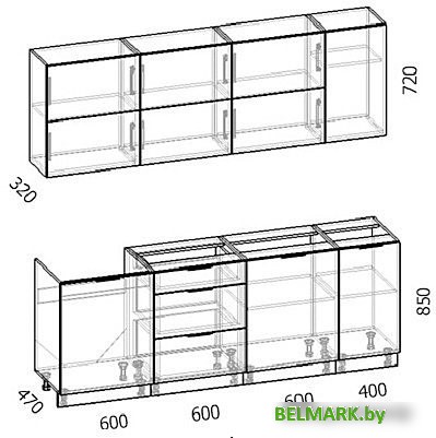 Готовая кухня Интермебель Микс Топ-37 2.2м (белый премиум-дуб крафт золотой-венато) - фото2