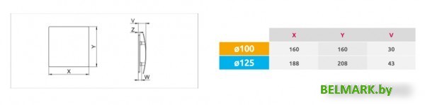 Вентиляционная решетка Awenta RWO100sz-PTCB100P - фото2