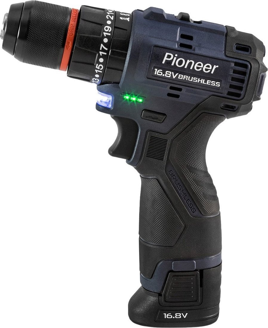 Ударная дрель-шуруповерт Pioneer Tools CID-E1602BL-22C (с 2-мя АКБ, сумка) - фото2