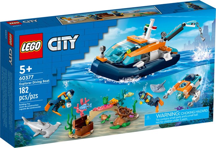 Конструктор LEGO City 60377 Исследовательская водолазная лодка - фото