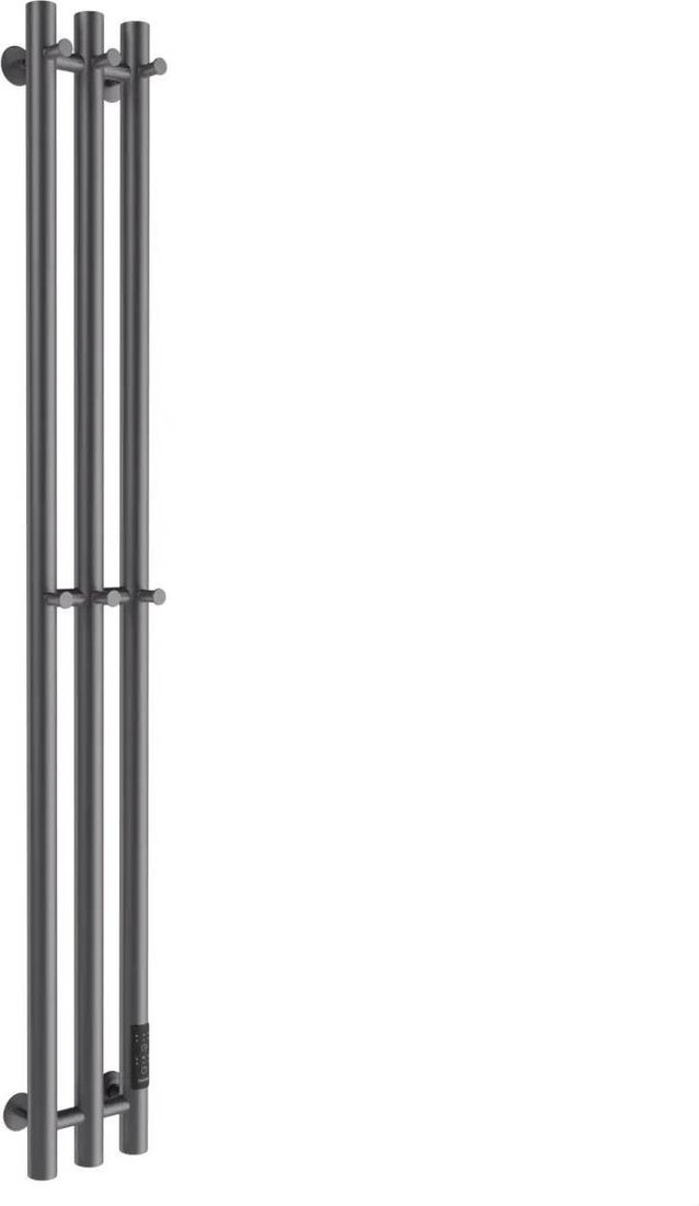 Полотенцесушитель Маргроид Ferrum Inaro СНШ 80*6*12 Графит, скрытого монтажа, таймер справа (6 крючков) - фото